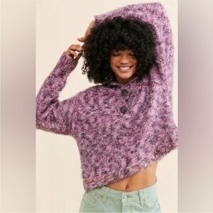 Free People Stellar Knit‎ Collared Pullover Sweater Size Medium